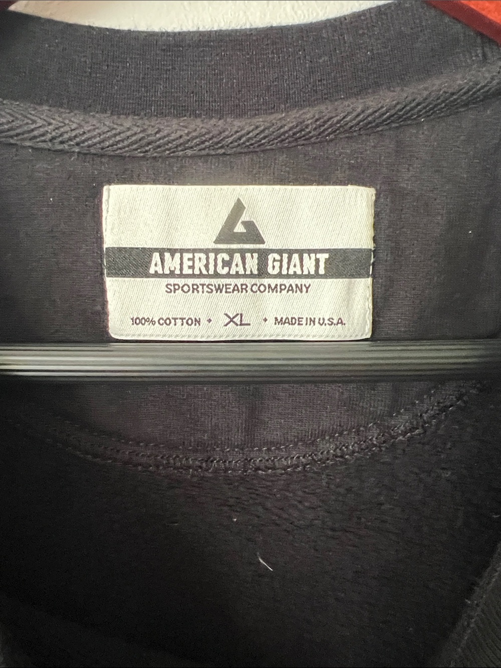 Men's American Giant Black Crewneck Sweatshirt size XL - Picture 2 of 2
